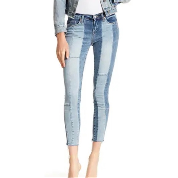 Blank NYC Denim - Blank NYC Reade Patchwork Blue Skinny Jeans 24